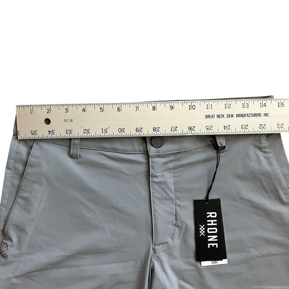 Rhone Shorts Mens 28 Grey Resort Smoked Pearl Stretch Italian Quick Dry UPF 50 - Picture 4 of 10